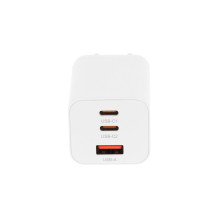 Movano GaN 65W 2x USB-C PD + USB-A Charger (White)