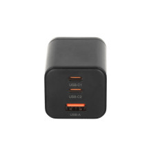 Movano GaN 65W 2x USB-C PD + USB-A Charger (Black)