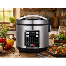 Brock MC 3203 Daugiafunkcis puodas 5L 900W, Juoda / Plieninė