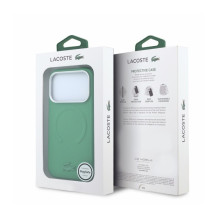 Dėklas Lacoste PVC Petit Pique Semi Wrap Embossed MagSafe Apple iPhone 18 Pro Max žalias Dėklas Lacoste PVC Petit Pique Semi Wrap Embossed MagSafe Apple iPhone 18 Pro Max žalias