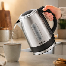 Brock WK 9903 nerūdijančio plieno virdulys su 360 laipsnių pagrindu 1,7L 2200W Juodas / plieninis