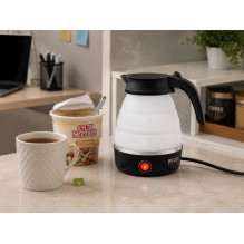 Brock WK 0904 BK sulankstomas kelioninis virdulys 0,5L 500W, juoda / balta