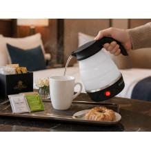 Brock WK 0904 BK Foldable Travel Kettle 0,5L 500W, Black / White