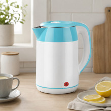 Brock WK 5521 WH Kettle With 360 Degree Base 1,8L 1500W White / Blue Brock WK 5521 WH Kettle With 360 Degree Base 1,8L 1500W White / Blue