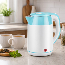 Brock WK 5521 WH Kettle With 360 Degree Base 1,8L 1500W White / Blue Brock WK 5521 WH Kettle With 360 Degree Base 1,8L 1500W White / Blue