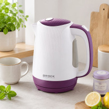 Brock WK 08 PR elektrinis virdulys 1,7L 2000W, balta / violetinė