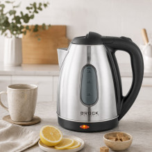 Brock WK 0601 SS elektrinis virdulys 1,8L 1500W, juodas / plienas