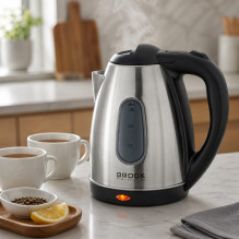 Brock WK 0601 SS elektrinis virdulys 1,8L 1500W, juodas / plienas