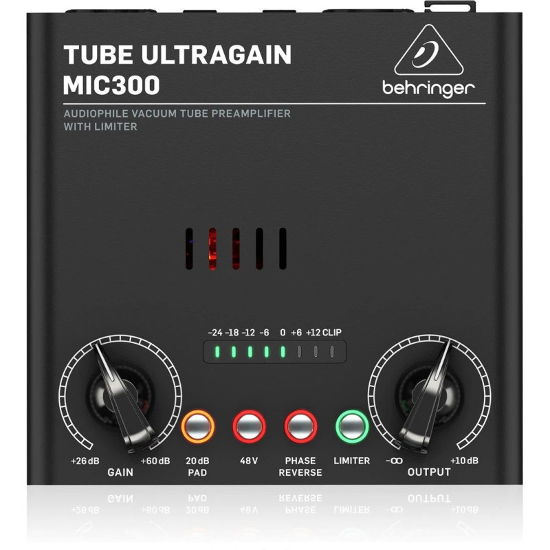 Audio priekšpastiprinātājs Behringer MIC300 Melns