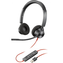 HP Poly Blackwire 3320 USB-A vadu austiņas, birojam / zvanu centram, 130 g, melna