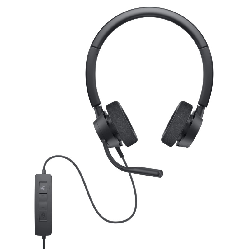 DELL Pro Stereo Headset WH3022, vadu, birojam / zvanu centram, 96 g, melns