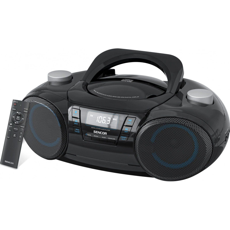 Pārnēsājams Bluetooth skaļrunis SENCOR SPT4710B — 20 W, Bluetooth 5.3, CD / USB / FM, tīkls vai baterijas