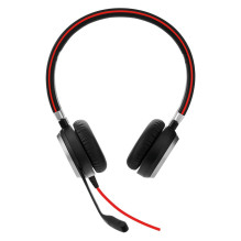 Jabra EVOLVE 40 UC Stereo, vadu austiņas, birojam / zvanu centram, 171 g, melna
