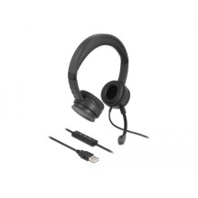 DeLOCK USB Stereo austiņas ar vadu un tālvadības pulti