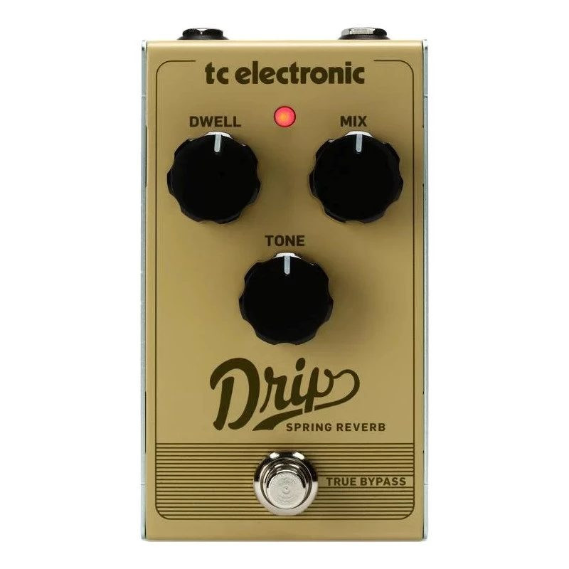 Gitaras efekta pedālis TC Electronic Drip Spring Reverb — kompakts dizains, true bypass