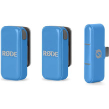 Bezvadu lavaljē mikrofons Rode Wireless Micro — zils (WIMICROCBLU)