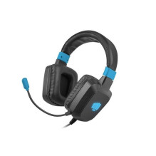 Vadu spēļu austiņas Fury NFU-1584 ar buma mikrofonu, apvalka tipa, 98 dB, 15-25000 Hz, 2 m kabelis, USB un 3,5 mm, zila