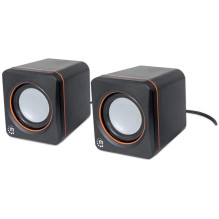 Skaļruņu sistēma Manhattan 2600 Series, 2x 3W, stereo, USB barošana, melna