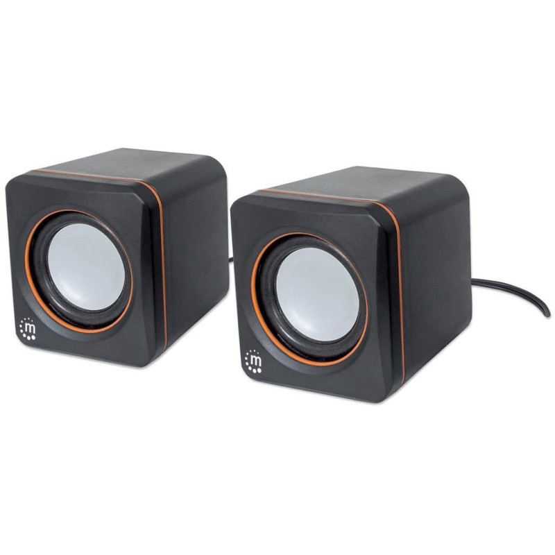 Skaļruņu sistēma Manhattan 2600 Series, 2x 3W, stereo, USB barošana, melna