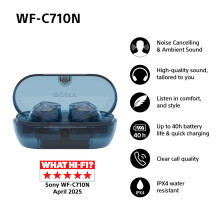 Sony WF-C710N Glass Blue -...