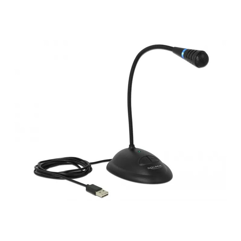 DeLOCK 65871 mikrofons datoram, USB, melns