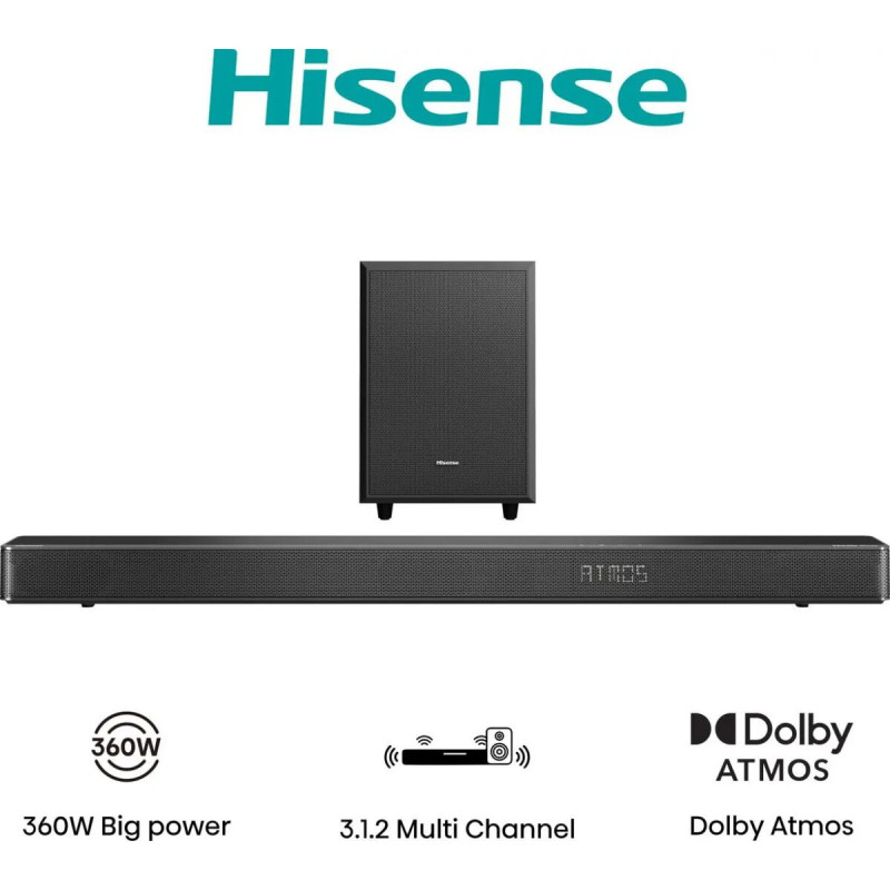 Skaņas josla Hisense AX3120G 3.1.2 kanāli 360W RMS