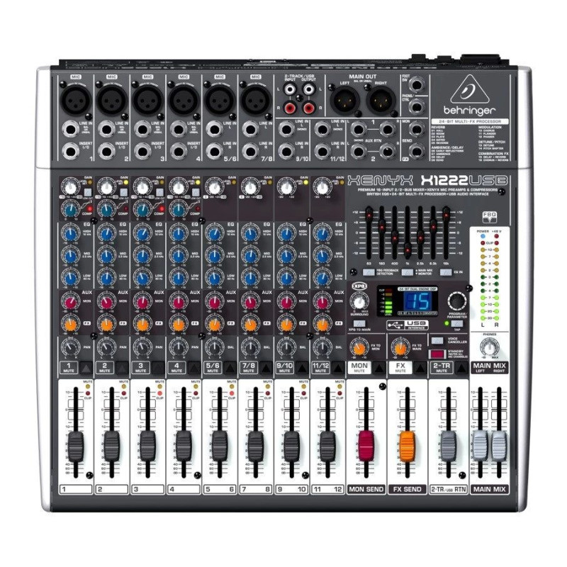 Behringer X1222USB audio mikseris 4 kanāli