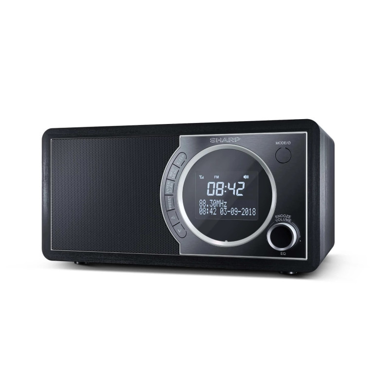Sharp DR-450 digitālais radio - Melns, Personīgais, DAB, DAB+, FM, 87.5 - 108 MHz, 174.928 - 239.2 MHz, 3 W