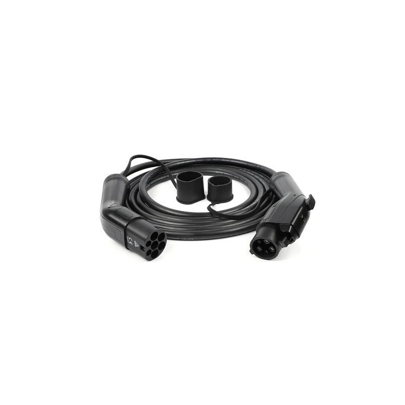 Electric vehicle charging cable Type 1 (Female) - Type 2 (Male), 32A, 7.2kW, 1-phase, 5m