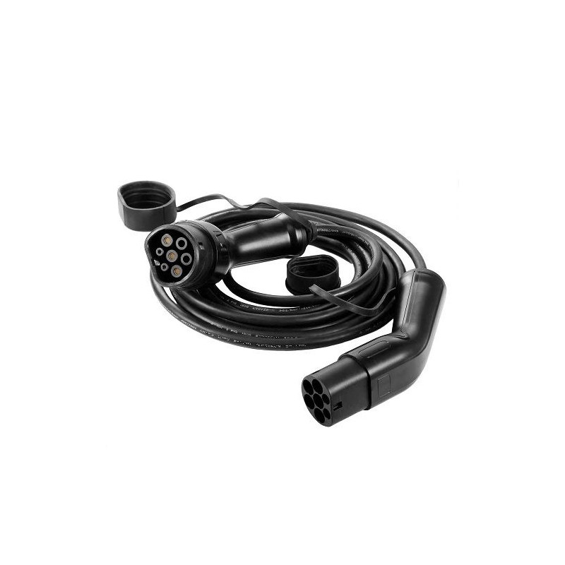 Electric vehicle charging cable Type 2 - Type 2, 32A, 22kW, 3-phase, 5m