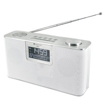 Personīgais radio Soundmaster DAB700WE — Analogais un digitālais (DAB+, FM), 12 W RMS, LCD 2.9 collas, MicroSD, Sudrabs 