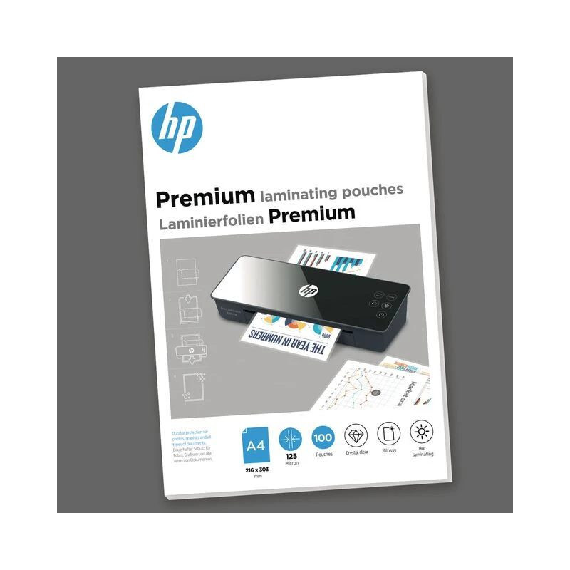 Laminēšanas kabatiņas HP 9124, A4 formāts, maks. plēves biezums 125 µm, 100 gab.