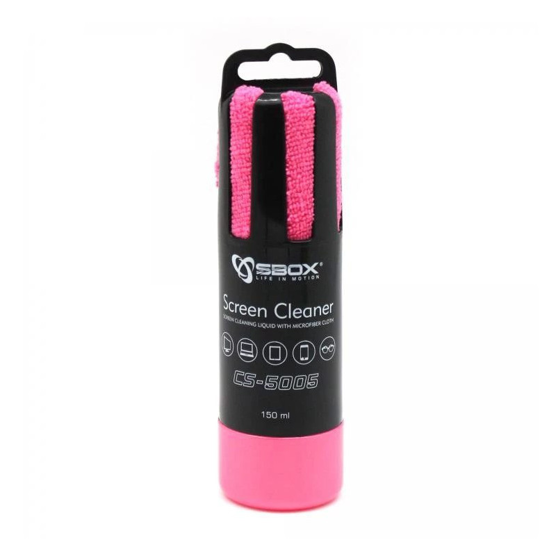 Sbox CS-5005P Ekrano valiklis 150ml rožinis