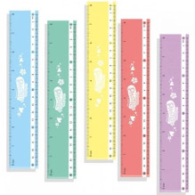 Lineāls Colorino Pastel 20 cm