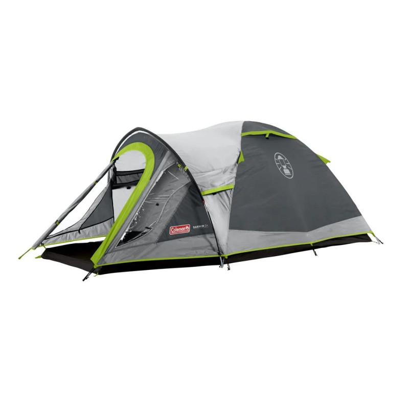 Coleman Darwin 2 Plus kupolveida telts, 2 personām, zaļi-gaiši pelēka