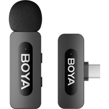BOYA BY-V10 V2.0 belaidis mikrofonas 2.4GHz - juodas