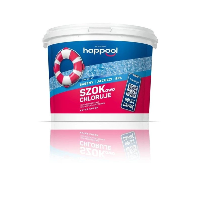 Acrylmed EXTRA CHLOR Granules for controlling bacteria, fungi and algae in swimming pool water, 3 kg