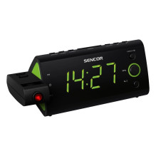 SENCOR SRC 330GN Radiopulkstenis ar laika projektoru