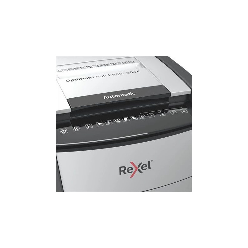 Rexel Optimum AutoFeed+ 600X Automatic Cross-Cut Paper Shredder P4