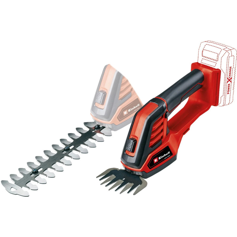 Einhell GE-CG 18 / 100 bezvadu zāles šķēres 8 mm 18 V Litija-jonu (Li-Ion) Melna, Sarkana