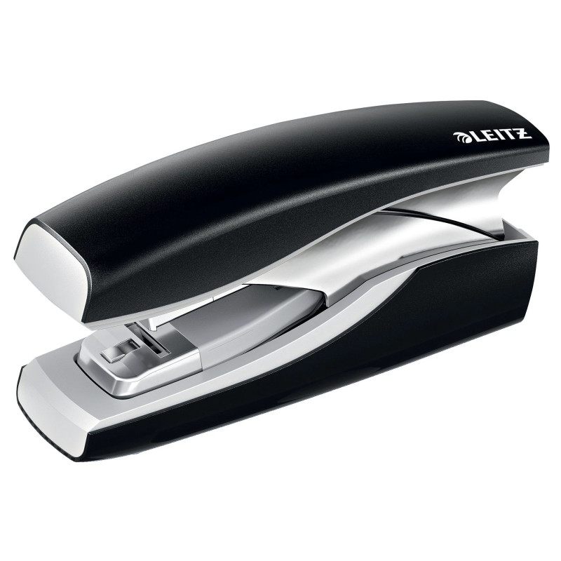 Leitz Softpress Flat Clinch skavotājs, 30 loksnes, melns
