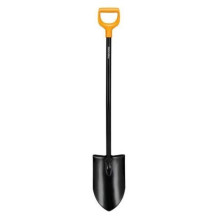 FISKARS SOLID+ XL Sharp Lāpsta ar garu tērauda kātu, bora tērauda asmeni, D-veida rokturi, 1250 mm