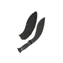 Machete Mil-Tec kukri 15534000 — nerūsējošā tērauda asmens 255 mm, kopējais garums 375 mm, ABS rokturis, ar apvalku