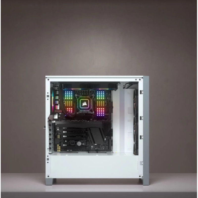 Corsair iCUE 4000X RGB Midi Tower Balts