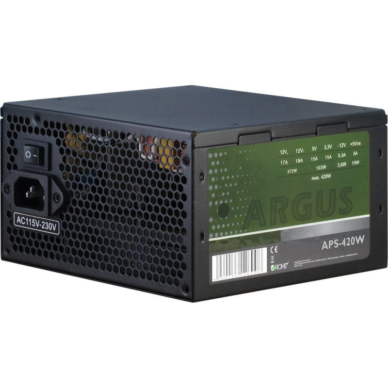 Inter-Tech Argus APS power supply 420 W 20+4 Pin ATX ATX Black