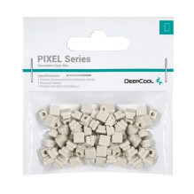 Gumijas paliktņi DeepCool PIXEL — universāli pretvibrācijas paliktņi, 9,8 g katrs, iepakojums 100 gab., pelēki