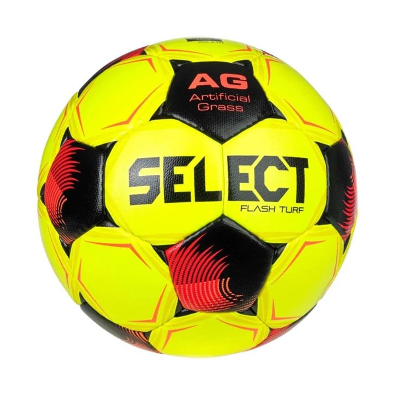 Select FB Flash Turf v26 FIFA Basic 365.A1N futbola bumba dzelteni-sarkana 110056 4. izmērs
