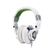 Thermaltake Tt eSPORTS Dracco baltais spēļu austiņas ar 50mm draiveriem, diviem 3.5mm savienotājiem un vadības moduli