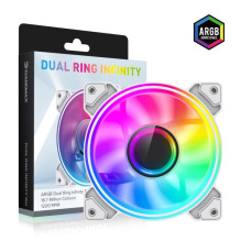 Gamemax Dual Ring Infinity korpusa ventilators balts