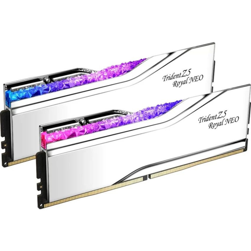G.Skill Trident Z5 Royal NEO RGB EXPO 32GB (2x16GB) DDR5 PC5-48000C28 6000MHz - Sidabrinis